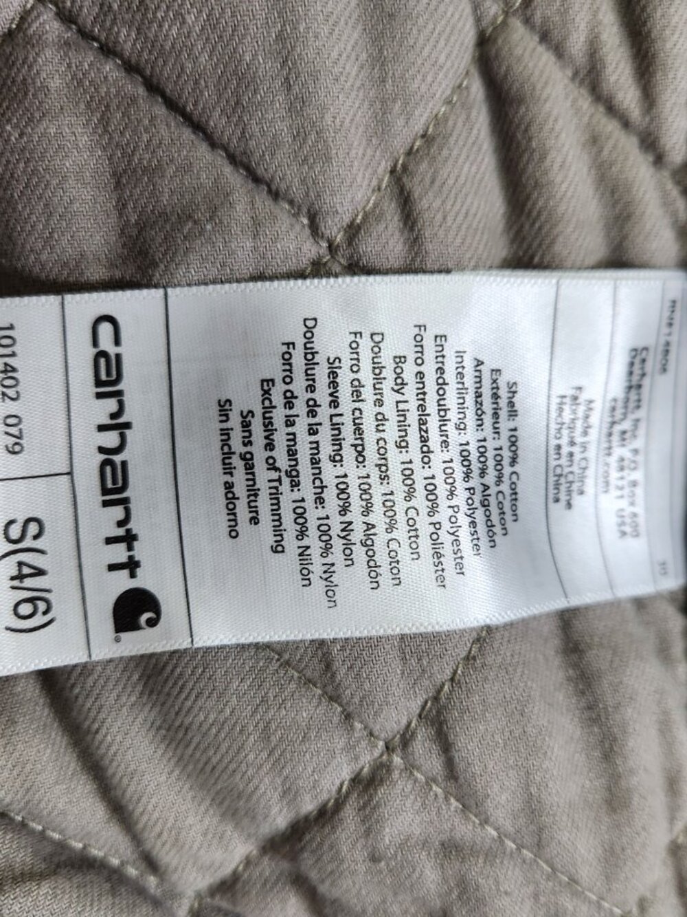Carhartt Womens Jacket Small 4-6 Utility Field Work Chore Full Zip Pockets Brown - Picture 12 of 16